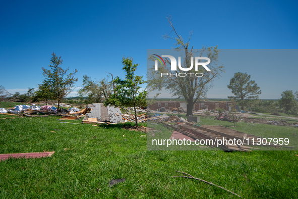 Tornado damage is being seen following the EF-3, EF-2, and EF-1 tornadoes that are impacting the city and local communities on Memorial Day...