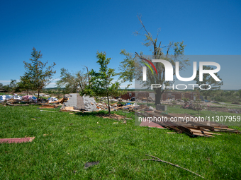 Tornado damage is being seen following the EF-3, EF-2, and EF-1 tornadoes that are impacting the city and local communities on Memorial Day...