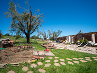 Tornado damage is being seen following the EF-3, EF-2, and EF-1 tornadoes that are impacting the city and local communities on Memorial Day...