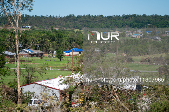 Tornado damage is being seen following the EF-3, EF-2, and EF-1 tornadoes that are impacting the city and local communities on Memorial Day...