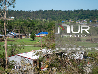 Tornado damage is being seen following the EF-3, EF-2, and EF-1 tornadoes that are impacting the city and local communities on Memorial Day...