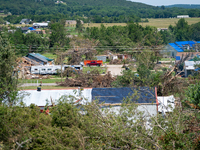 Tornado damage is being seen following the EF-3, EF-2, and EF-1 tornadoes that are impacting the city and local communities on Memorial Day...