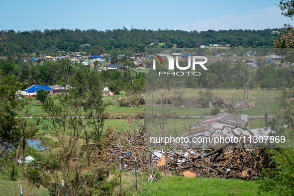 Tornado damage is being seen following the EF-3, EF-2, and EF-1 tornadoes that are impacting the city and local communities on Memorial Day...