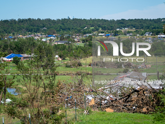 Tornado damage is being seen following the EF-3, EF-2, and EF-1 tornadoes that are impacting the city and local communities on Memorial Day...