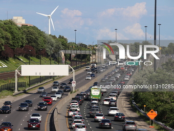 Heavy traffic is being seen at Gardiner Expressway since repairs began on the Gardiner in late March, in Toronto, Canada, on June 06, 2024....