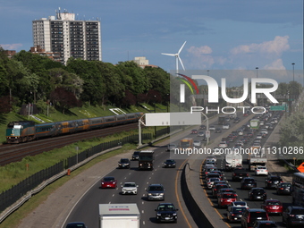 Heavy traffic is being seen at Gardiner Expressway since repairs began on the Gardiner in late March, in Toronto, Canada, on June 06, 2024....