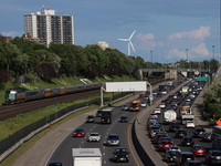 Heavy traffic is being seen at Gardiner Expressway since repairs began on the Gardiner in late March, in Toronto, Canada, on June 06, 2024....