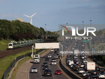 Heavy traffic is being seen at Gardiner Expressway since repairs began on the Gardiner in late March, in Toronto, Canada, on June 06, 2024....