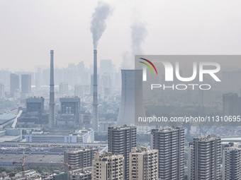 An aerial photo is showing the Huaiyin Power Plant in Huai'an, China, on June 6, 2024. (