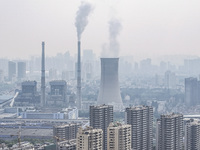 An aerial photo is showing the Huaiyin Power Plant in Huai'an, China, on June 6, 2024. (