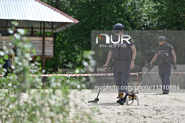 Mykhailo Iliev, head of the EOD unit of underwater and humanitarian demining of the Main Department of the State Emergency Service in Cherni...