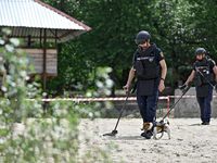 Mykhailo Iliev, head of the EOD unit of underwater and humanitarian demining of the Main Department of the State Emergency Service in Cherni...