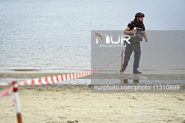 An EOD expert is taking part in the training of State Emergency Service personnel to improve their skills in searching for suspicious object...