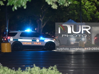 A 16-year-old male is being shot while standing in the parking lot of a fast food restaurant in Chicago, Illinois, United States, on June 7,...