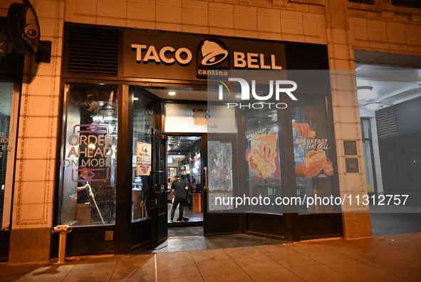 Two people are being shot at Taco Bell on N. Wabash Avenue in downtown Chicago, Illinois, United States, on June 8, 2024. At approximately 1...