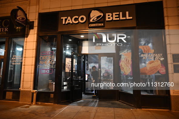 Two people are being shot at Taco Bell on N. Wabash Avenue in downtown Chicago, Illinois, United States, on June 8, 2024. At approximately 1...