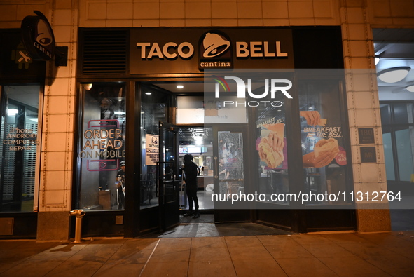 Two people are being shot at Taco Bell on N. Wabash Avenue in downtown Chicago, Illinois, United States, on June 8, 2024. At approximately 1...