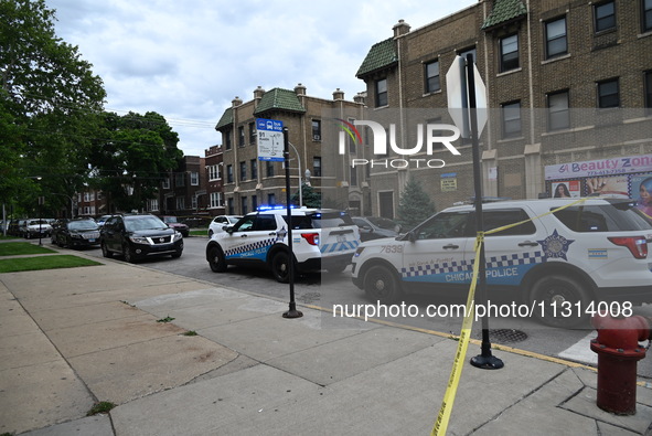 A 24-year-old male victim is in critical condition after being shot multiple times in Chicago, Illinois, United States, on June 8, 2024. At...