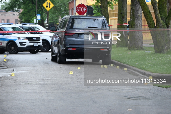 An unidentified male victim is being shot and killed in Chicago, Illinois, United States, on June 8, 2024. At approximately 5:14 p.m., Satur...