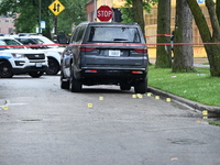 An unidentified male victim is being shot and killed in Chicago, Illinois, United States, on June 8, 2024. At approximately 5:14 p.m., Satur...