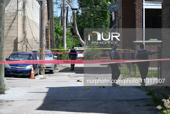 A 36-year-old male victim is being shot multiple times and killed in Chicago, Illinois, United States, on June 9, 2024. At approximately 8:3...