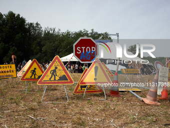 Tools for the black bloc's use. Nearly 5,000 people are participating in a weekend of action called 'Roue Libre' in Tarn, France, on June 8,...