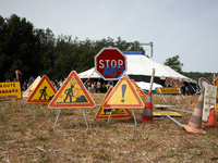 Tools for the black bloc's use. Nearly 5,000 people are participating in a weekend of action called 'Roue Libre' in Tarn, France, on June 8,...