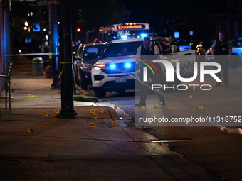 Two people are being shot, with one person dead, in a shooting in Chicago, Illinois, United States, on June 9, 2024. At approximately 8:32 p...