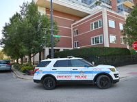 Police are present at the scene outside 1600 S. Prairie Avenue, Chicago, Illinois, United States, on June 10, 2024. Chicago police are on th...