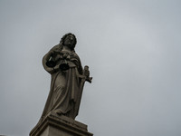 A statue of Lady Justice is standing at The Court of Final Appeal in Hong Kong, on June 11, 2024. (