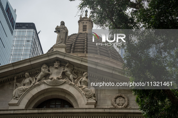 A statue of Lady Justice is standing at The Court of Final Appeal in Hong Kong, on June 11, 2024. 