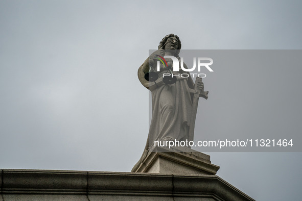 A statue of Lady Justice is standing at The Court of Final Appeal in Hong Kong, on June 11, 2024. 