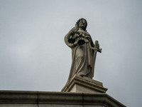 A statue of Lady Justice is standing at The Court of Final Appeal in Hong Kong, on June 11, 2024. (