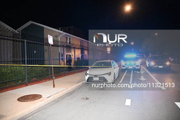 An 18-year-old male is being seriously injured in a shooting in Chicago, Illinois, United States, on June 10, 2024. At approximately 11:20 p...