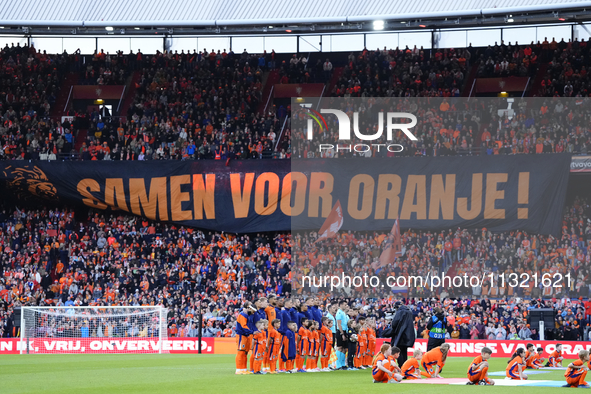 Netherland players during the international friendly match between Netherlands and Iceland at De Kuip on June 10, 2024 in Rotterdam, Netherl...