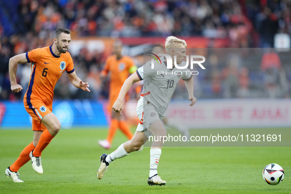 Hakon Arnar Haraldsson Left Winger of Iceland and LOSC Lille during the international friendly match between Netherlands and Iceland at De K...