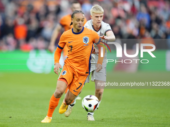 Xavi Simons Attacking Midfield of Netherland and RB Leipzig during the international friendly match between Netherlands and Iceland at De Ku...