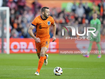 Stefan de Vrij Centre-Back of Netherland and Inter Milan during the international friendly match between Netherlands and Iceland at De Kuip...