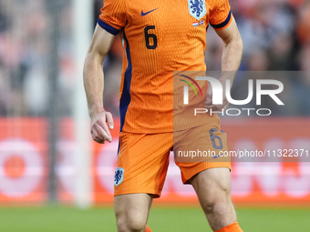 Stefan de Vrij Centre-Back of Netherland and Inter Milan during the international friendly match between Netherlands and Iceland at De Kuip...