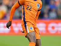 Denzel Dumfries Right Midfield of Netherland and Inter Milan during the international friendly match between Netherlands and Iceland at De K...