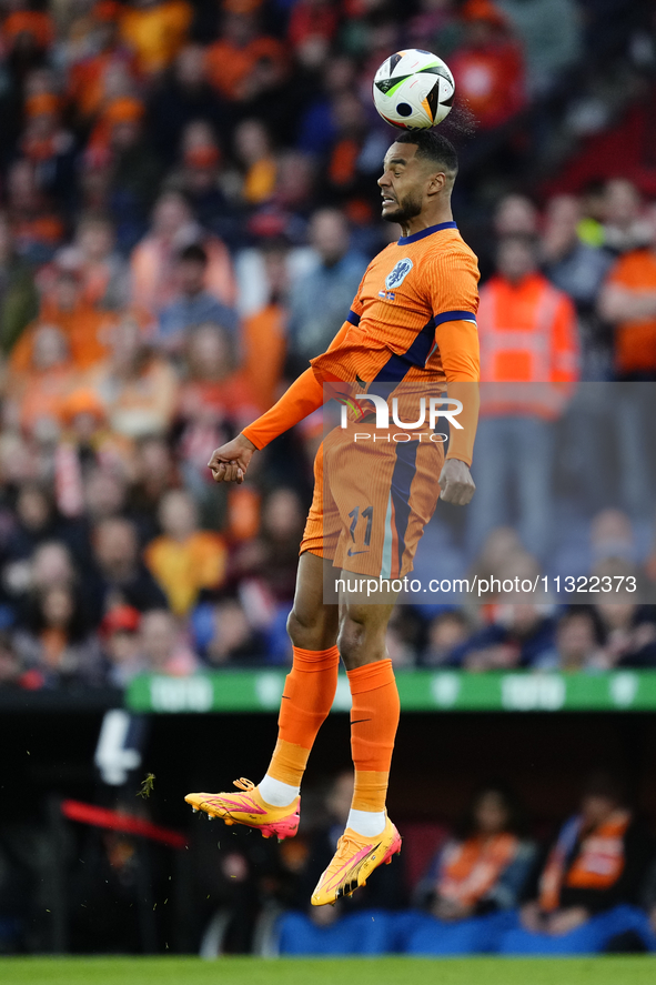 Cody Gakpo Left Winger of Netherland and Liverpool FC during the international friendly match between Netherlands and Iceland at De Kuip on...