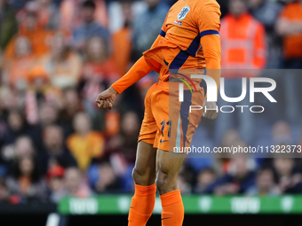 Cody Gakpo Left Winger of Netherland and Liverpool FC during the international friendly match between Netherlands and Iceland at De Kuip on...