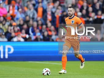 Stefan de Vrij Centre-Back of Netherland and Inter Milan during the international friendly match between Netherlands and Iceland at De Kuip...