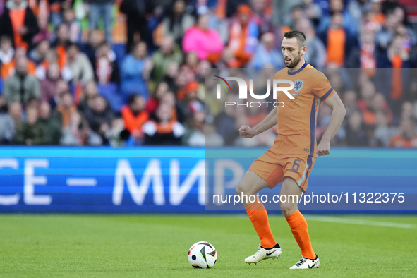 Stefan de Vrij Centre-Back of Netherland and Inter Milan during the international friendly match between Netherlands and Iceland at De Kuip...