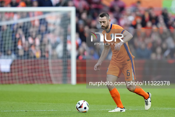 Stefan de Vrij Centre-Back of Netherland and Inter Milan during the international friendly match between Netherlands and Iceland at De Kuip...