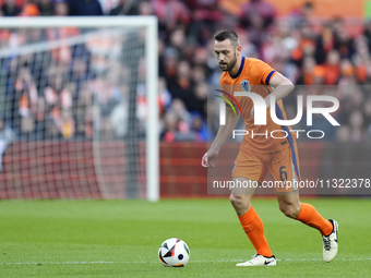 Stefan de Vrij Centre-Back of Netherland and Inter Milan during the international friendly match between Netherlands and Iceland at De Kuip...