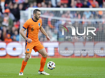 Stefan de Vrij Centre-Back of Netherland and Inter Milan during the international friendly match between Netherlands and Iceland at De Kuip...