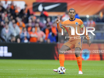 Virgil van Dijk Centre-Back of Netherland and Liverpool FC during the international friendly match between Netherlands and Iceland at De Kui...