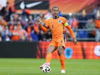 Virgil van Dijk Centre-Back of Netherland and Liverpool FC during the international friendly match between Netherlands and Iceland at De Kui...