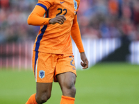 Denzel Dumfries Right Midfield of Netherland and Inter Milan during the international friendly match between Netherlands and Iceland at De K...